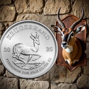 2025 SA Mint Silver Krugerrand 1oz Coin in Capsule