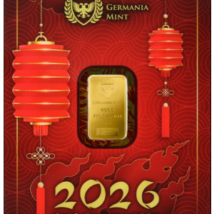 Germania Mint 1g Gold Minted Bar - Chinese Year of the Horse