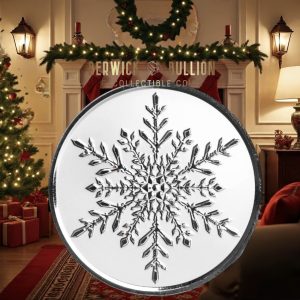 Scottsdale Snowflake 1oz .9999 Fine Silver Round in Ornament-Style Capsule (1oz)