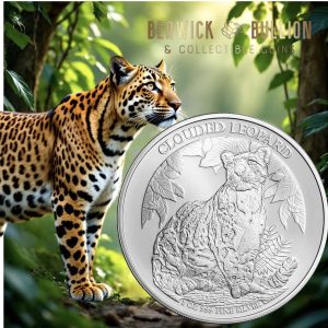 2023 Cambodia Wildlife Clouded Leopard 1oz Silver Coin in Capsule (1oz)
