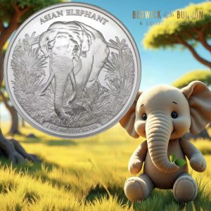 2023 Cambodia Asia Elephant 1oz Silver Coin in Capsule (1oz)