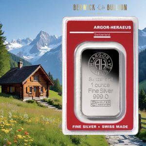 Argor-Heraeus 1oz Ag Minted Classic 999.0 Fine Silver Bar (1oz)