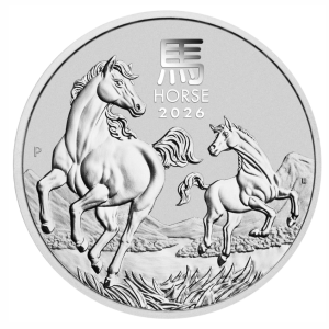 Perth Mint 2026 Year of the Horse 1/2oz Silver Coin in Roll of 20 (10oz)
