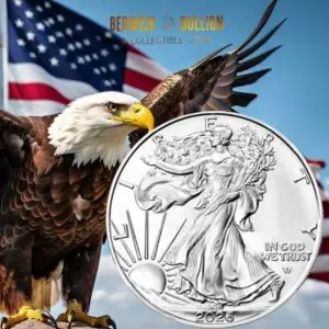 US Mint 1oz American Silver Eagle (Type 2) Coin in Capsule