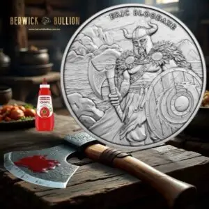 Silvertowne Mint 1oz Legendary Warrior Eric Bloodaxe Silver Round in Capsule (1oz)
