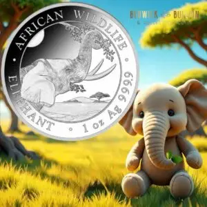 2023 Somalia Elephant 1oz Silver Bullion Coin in Capsule (1oz)