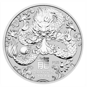 Perth Mint 2024 Year of the Dragon 2oz Silver Coin in Capsule (2oz)