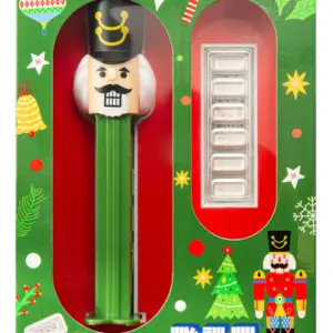Pez Silver Nutcracker Dispenser 6 x 5g Silver Bars