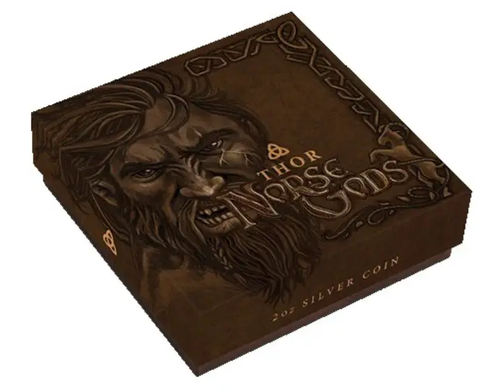 2016 Perth Mint Norse Gods Thor 2oz Silver Proof Coin