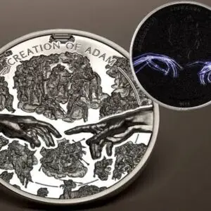 2023 Cook Islands $5 Creation of Adam X-Ray 1oz Silver Proof Coin