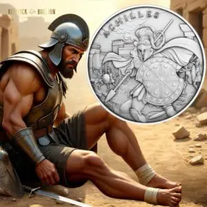 Silvertowne Mint 1oz Legendary Warrior Achilles Silver Round in Capsule (1oz)