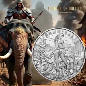 Silvertowne Mint 1oz Legendary Warrior Hannibal Silver Round in Capsule (1oz)