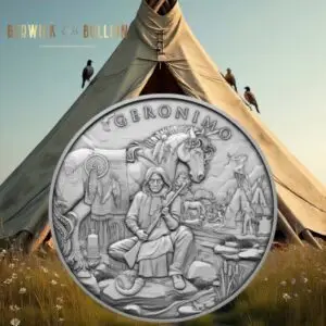 Silvertowne Mint 1oz Legendary Warrior Geronimo Silver Round in Capsule (1oz)