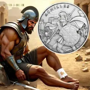 Silvertowne Mint 1oz Legendary Warrior Achilles Silver Round in Capsule (1oz)