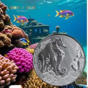 Scottsdale Mint 2025 Samoa Seahorse 1oz Silver Coin in Capsule (1oz)