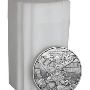 Silvertowne Mint 1oz Legendary Warrior Spartacus Silver Round in Tube (20oz)