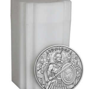 Silvertowne Mint 1oz Legendary Warrior Leonidas Silver Round in Capsule (1oz)