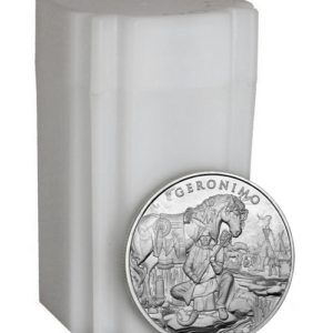 Silvertowne Mint 1oz Legendary Warrior Geronimo Silver Round in Tube (20oz)