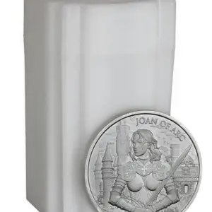 Silvertowne Mint 1oz Legendary Warrior Joan of Arc Silver Round in Tube (20oz)