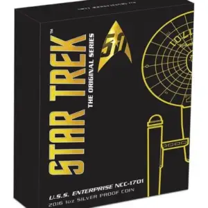 2016 Star Trek U.S.S. Enterprise NCC-1701 1oz Silver High Relief Proof Coin