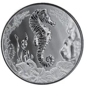 Scottsdale Mint 2025 Samoa Seahorse 1oz Silver Coin in Tube (20oz)