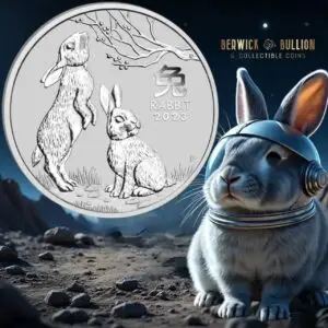 Perth Mint 2023 Year of the Rabbit 1/2oz Silver Coin in Capsule (1/2oz)