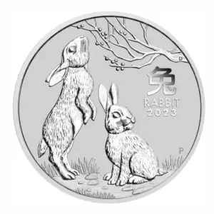 Perth Mint 2023 Year of the Rabbit 1/2oz Silver Coin in Capsule (10oz)