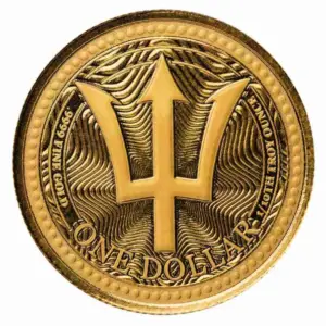 Scottsdale Mint 2025 Barbados Trident 1/10oz Gold Coin