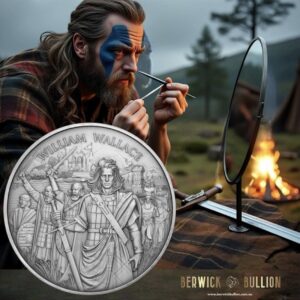 Silvertowne Mint 1oz Legendary Warrior William Wallace Silver Round in Capsule (1oz)