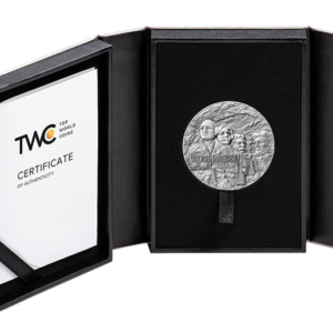 2024 Ghana Rock Cut Monuments – Mount Rushmore 2oz Silver Antiqued Proof Coin