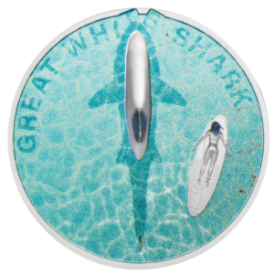 2021 Palau Great White Shark 1oz Silver Proof Coin
