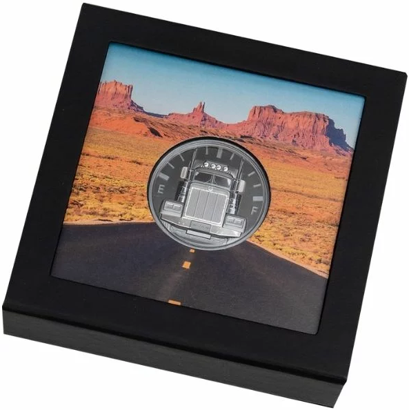 2022 Cook Islands Truck – King of the Road 2oz Silver Ultra High Relief Black Proof Coin