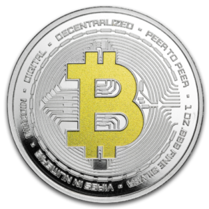 2025 Niue Bitcoin Colorised 1oz Silver Coin in Display Box