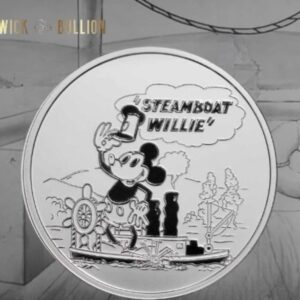 Steamboat Willie 1oz Silver Round in Capsule