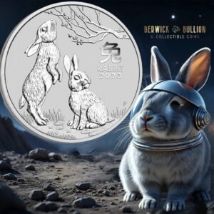 Perth Mint 2023 Lunar Rabbit 1oz Silver Bullion Coin in Capsule (1oz)
