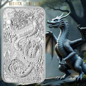 Perth Mint 2024 Dragon 1oz Silver Rectangular Bullion Coin in Capsule (1oz)