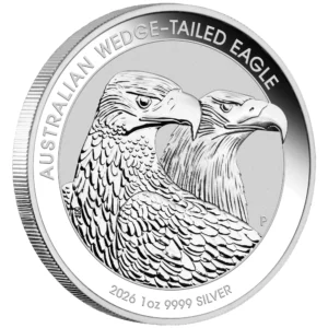 Perth Mint 2026 Australian Wedge-tailed Eagle 1oz Silver Bullion Coin in Roll (20oz)
