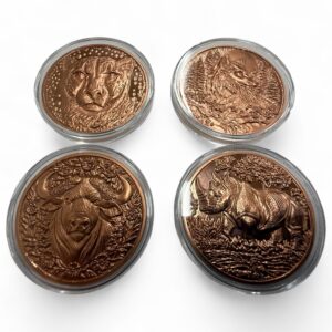 Wildlife Protection 1oz 3D High Relief Copper Round Set (4 Designs)