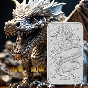 Perth Mint 2026 Dragon 1oz Silver Rectangular Bullion Coin in Capsule (1oz)