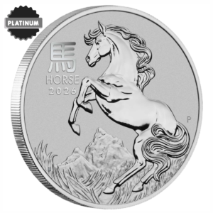 Perth Mint 2026 Australian Lunar Series III Year of the Horse 1/10oz Platinum Bullion Coin