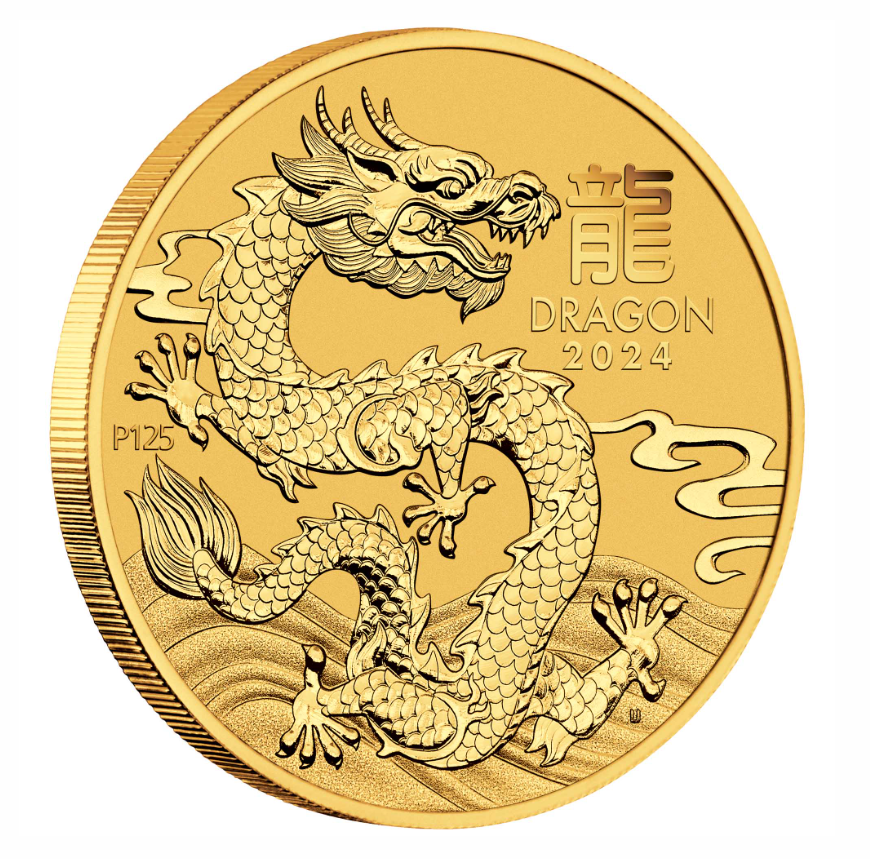 Perth Mint 2024 Year of the Dragon 1/4oz Gold Bullion Coin