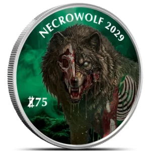 Zombucks World Necrowolf 1oz Silver Coloured Round (1oz)