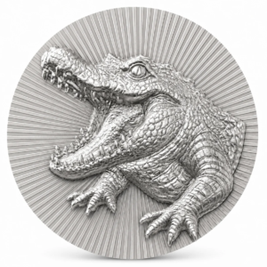 Scottsdale Mint 1oz Crocodile Silver Stacker Round in Tube (20oz)