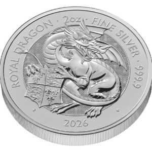The Royal Mint Tudor Beasts 2026 Royal Dragon 2oz Silver Bullion Coin (2oz)