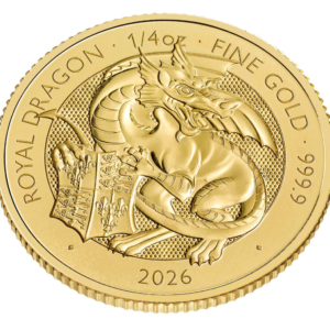 The Royal Mint Tudor Beasts 2026 Royal Dragon 1/4oz Gold Bullion Coin