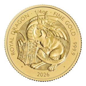 The Royal Mint Tudor Beasts 2026 Royal Dragon 1/4oz Gold Bullion Coin