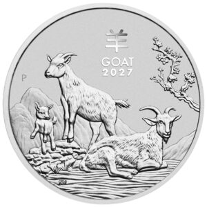 Perth Mint 2027 Year of the Goat 1/2oz Silver Bullion Coin in Roll (10oz) **IN STOCK**