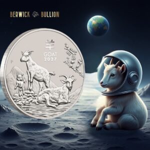Perth Mint 2027 Year of the Goat 1/2oz Silver Bullion Coin in Capsule (1/2oz) **IN STOCK**