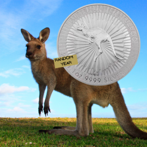 Perth Mint Australian Kangaroo 1oz Silver Bullion Coin in Capsule (1oz) - Random Year